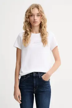 Levi's tricou din bumbac culoarea alb, 17369 imagine