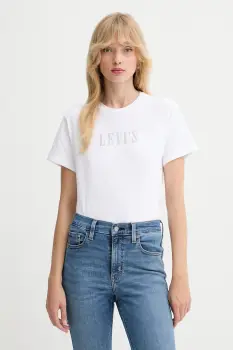 Levi's tricou din bumbac culoarea alb, A2226 imagine