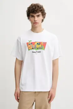 Levi's tricou din bumbac culoarea alb, cu imprimeu, 0008C imagine