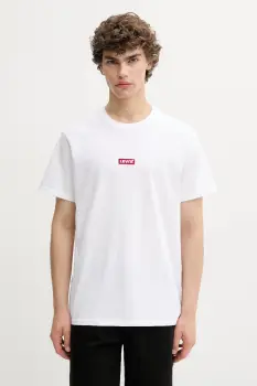 Levi's tricou din bumbac culoarea alb, cu imprimeu, 79554 imagine