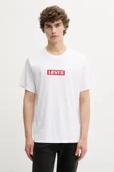 Levi's tricou din bumbac culoarea alb, cu imprimeu, A2082 imagine