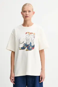 Levi's tricou din bumbac culoarea bej, 001MX imagine