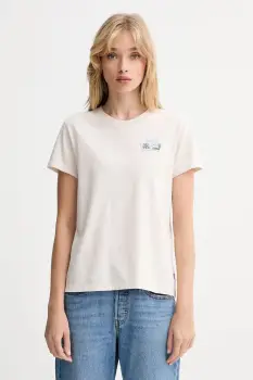 Levi's tricou din bumbac culoarea bej, 17369 imagine