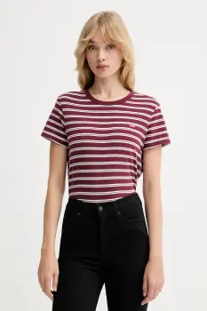 Levi's tricou din bumbac culoarea bordo, 39185 imagine