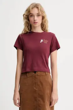 Levi's tricou din bumbac culoarea bordo, A8798 imagine