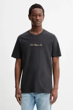 Levi's tricou din bumbac culoarea gri, cu imprimeu, 22491 imagine