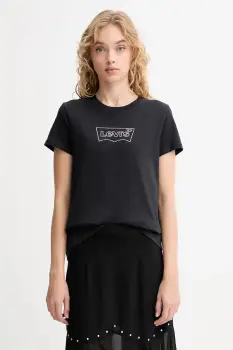 Levi's tricou din bumbac culoarea negru, 17369 imagine