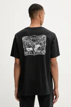 Levi's tricou din bumbac culoarea negru, cu imprimeu, 16143 imagine