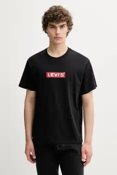 Levi's tricou din bumbac culoarea negru, cu imprimeu, A2082 imagine