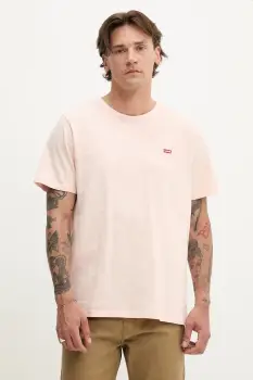 Levi's tricou din bumbac culoarea rosu, neted imagine