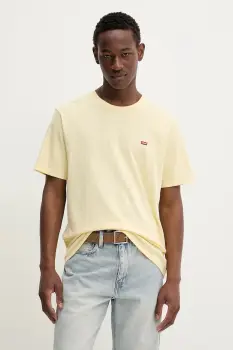 Levi's tricou din bumbac culoarea rosu, neted imagine