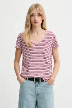 Levi's tricou din bumbac culoarea roz, 85341 imagine