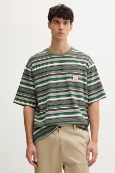 Levi's tricou din bumbac culoarea verde, cu imprimeu, A5850 imagine