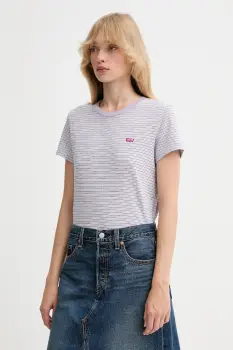 Levi's tricou din bumbac culoarea violet, 39185 imagine