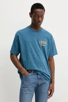 Levi's tricou din bumbac culoarea violet, cu imprimeu, 87373 imagine