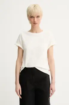 Levi's tricou din bumbac femei, culoarea bej imagine