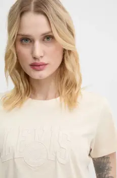 Levi's tricou din bumbac femei, culoarea bej, A8804 imagine