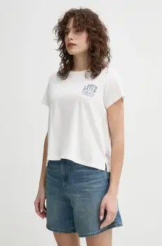 Levi's tricou din bumbac femei, culoarea bej A8804 imagine