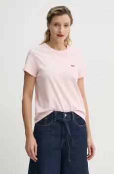 Levi's tricou din bumbac femei, culoarea roz imagine
