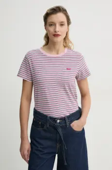 Levi's tricou din bumbac femei, culoarea violet imagine