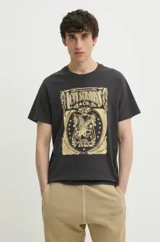 Levi's tricou din bumbac GRAPHIC CREWNECK TEE barbati, culoarea gri, cu imprimeu, 22491 imagine