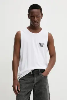 Levi's tricou din bumbac GRAPHIC ROWER TANK culoarea alb, A7642 imagine