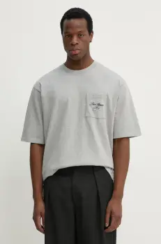 Levi's tricou din bumbac HALF SLEEVE GR PCKT T barbati, culoarea gri, neted, 001MH imagine