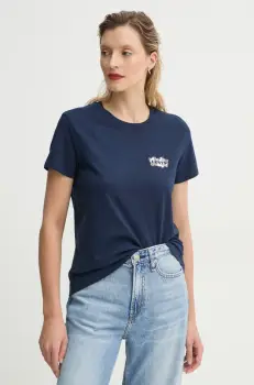 Levi's tricou din bumbac THE PERFECT TEE femei, culoarea albastru marin, 17369 imagine