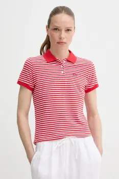 Levi's tricou polo culoarea alb, 52599 imagine