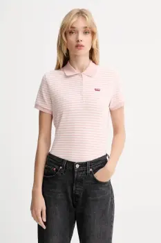 Levi's tricou polo culoarea roz, 52599 imagine