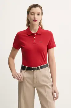 Levi's tricou polo femei, culoarea rosu, 52599 imagine