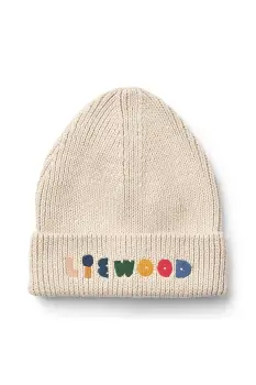 Liewood caciula de bumbac pentru copii Ezra Beanie culoarea bej, LW20106 imagine
