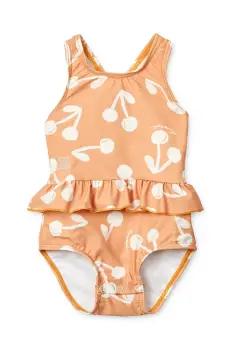 Liewood costum de baie dintr-o bucata pentru bebelusi Amina Baby Printed Swimsuit culoarea portocaliu, LW19981 imagine