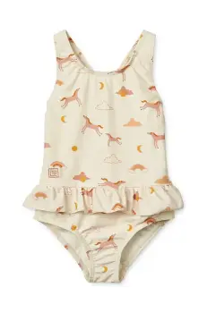 Liewood costum de baie dintr-o bucata pentru copii Amara Printed Swimsuit culoarea bej, LW19983 imagine