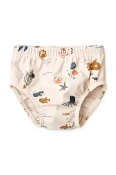 Liewood costum de baie pentru copii Anthony Baby Printed Swim Pants culoarea bej, LW19980 imagine