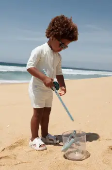 Liewood costum de baie pentru copii Max Seersucker Shortsleeve Swim Jumpsuit LW17603 imagine