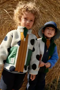 Liewood geaca copii Noam Pile Jacket culoarea bej, LW20017 imagine