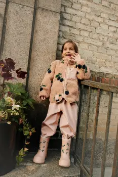 Liewood geaca copii Nolan Pile Jacket culoarea portocaliu, LW19877 imagine