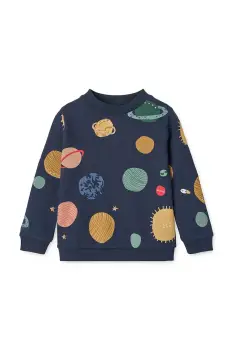 Liewood hanorac de bumbac pentru copii Thora Printed Sweatshirt culoarea bleumarin, cu imprimeu, LW20357 imagine