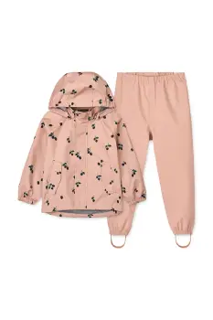 Liewood jacheta si pantaloni pentru copii Pedia Rainwear Set culoarea portocaliu, LW19909 imagine