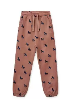 Liewood pantaloni de trening din bumbac pentru copii culoarea roz, neted imagine