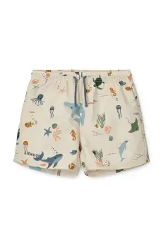 Liewood pantaloni scurti de baie copii Aiden Printed Board Shorts culoarea bej, LW20067 imagine