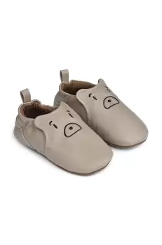 Liewood papuci din piele pentru copii culoarea verde imagine