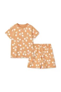 Liewood pijama copii Ilford Printed Pyjamas Set culoarea portocaliu, cu imprimeu, LW19855 imagine