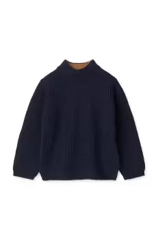 Liewood pulover de lana pentru copii culoarea albastru marin imagine