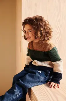 Liewood pulover de lana pentru copii culoarea portocaliu imagine