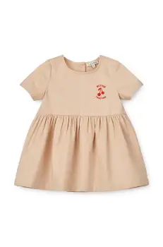 Liewood rochie din bumbac pentru bebelusi Livia Baby Dress culoarea rosu, mini, evazata imagine