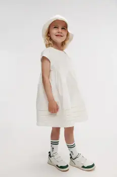 Liewood rochie din bumbac pentru copii Gudrun Dress culoarea bej, mini, evazati, LW18712 imagine