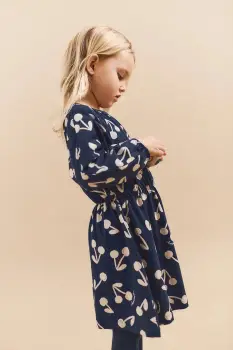 Liewood rochie din bumbac pentru copii Sadia Printed Dress culoarea albastru marin, mini, evazati, LW20216 imagine
