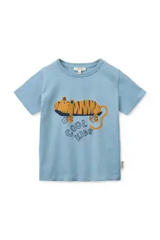 Liewood tricou de bumbac pentru copii Apia Placement Shortsleeve T-shirt imagine